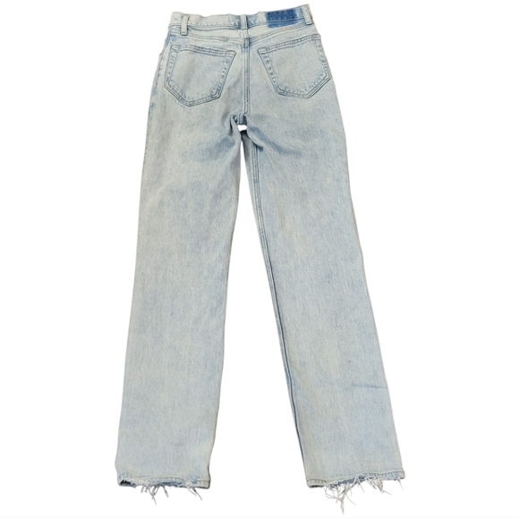 Abercrombie & Fitch Blue 90's Straight Ultra High Rise Jeans Crossover- Size 25 - Picture 3 of 9
